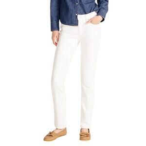 J.Crew 9" Vintage Slim-Straight Jean High Rise White 37 NEW